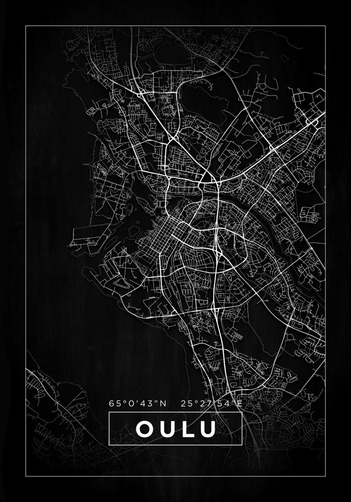 Mappa - Oulu - Poster nero