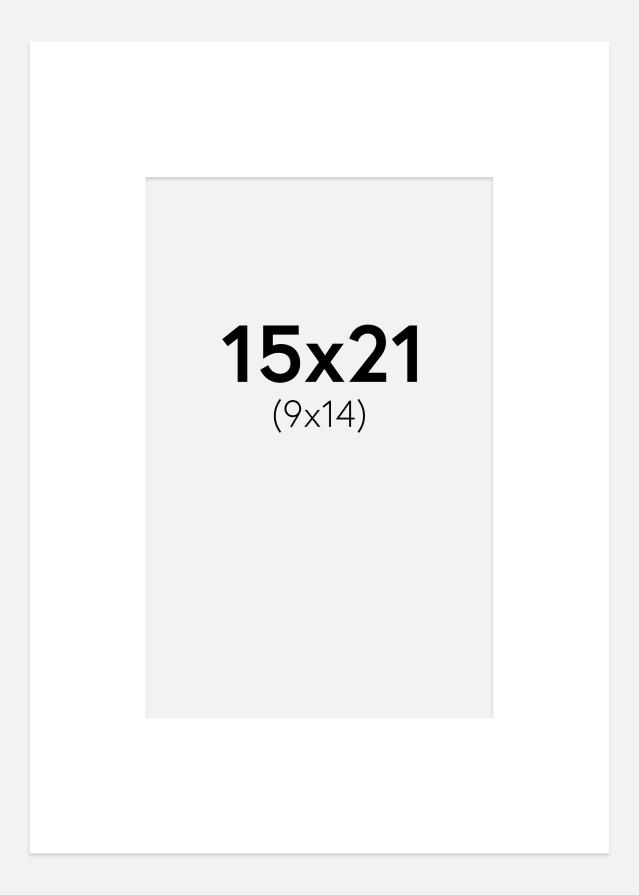 Passe-partout Bianco puro 15x21 cm (9x14 cm)