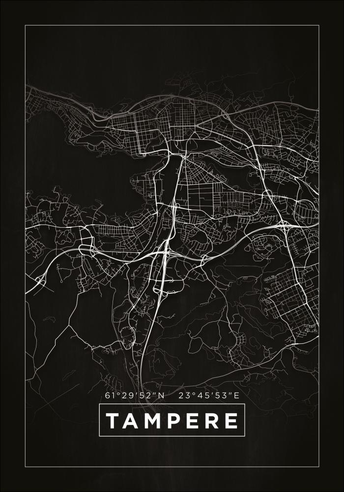 Mappa - Tampere - Poster nero