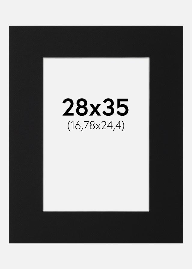 Passe-partout Nero Standard (Bordo interno bianco) 28x35 cm (16,78x24,4)