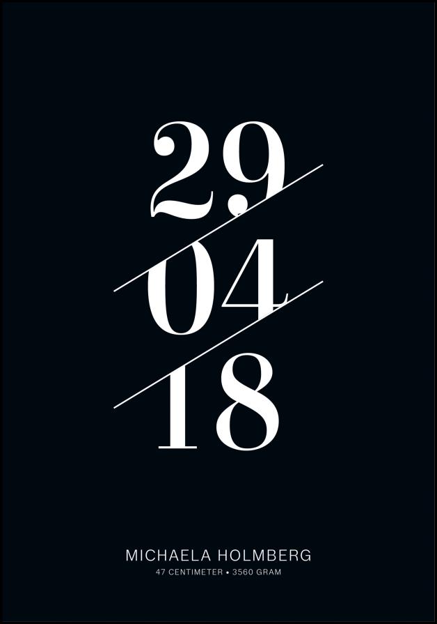 Poster per nascita I - Nero