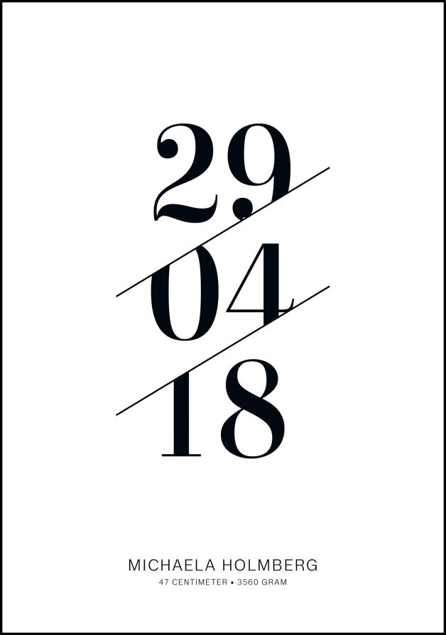 Poster per nascita I - Bianco