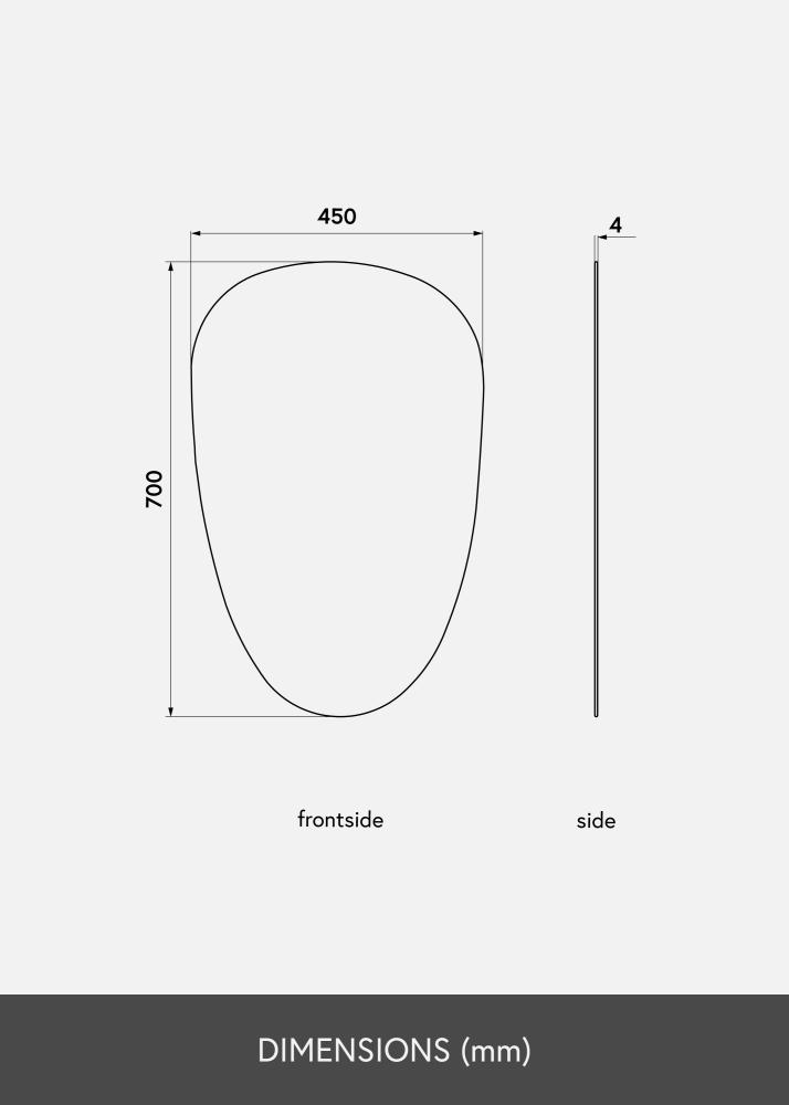 KAILA Specchio Shape II Dark Bronze 45x70 cm