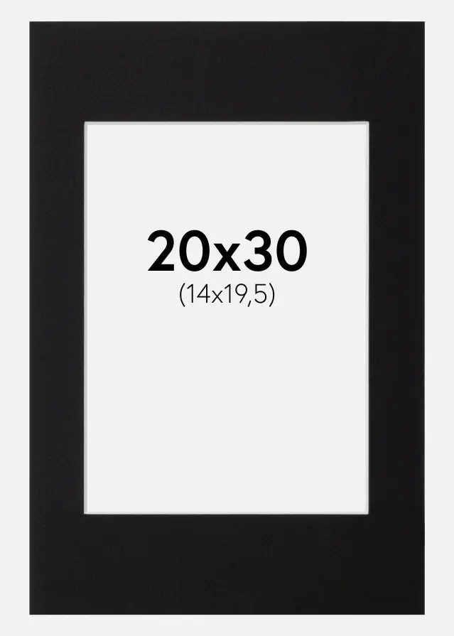 Passe-partout Nero Standard (Bordo interno bianco) 20x30 cm (14x19,5)