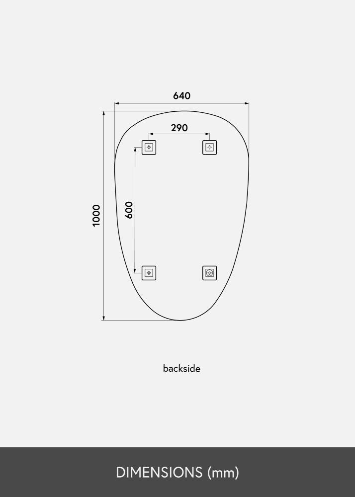 KAILA Specchio Shape II Dark Bronze 64x100 cm