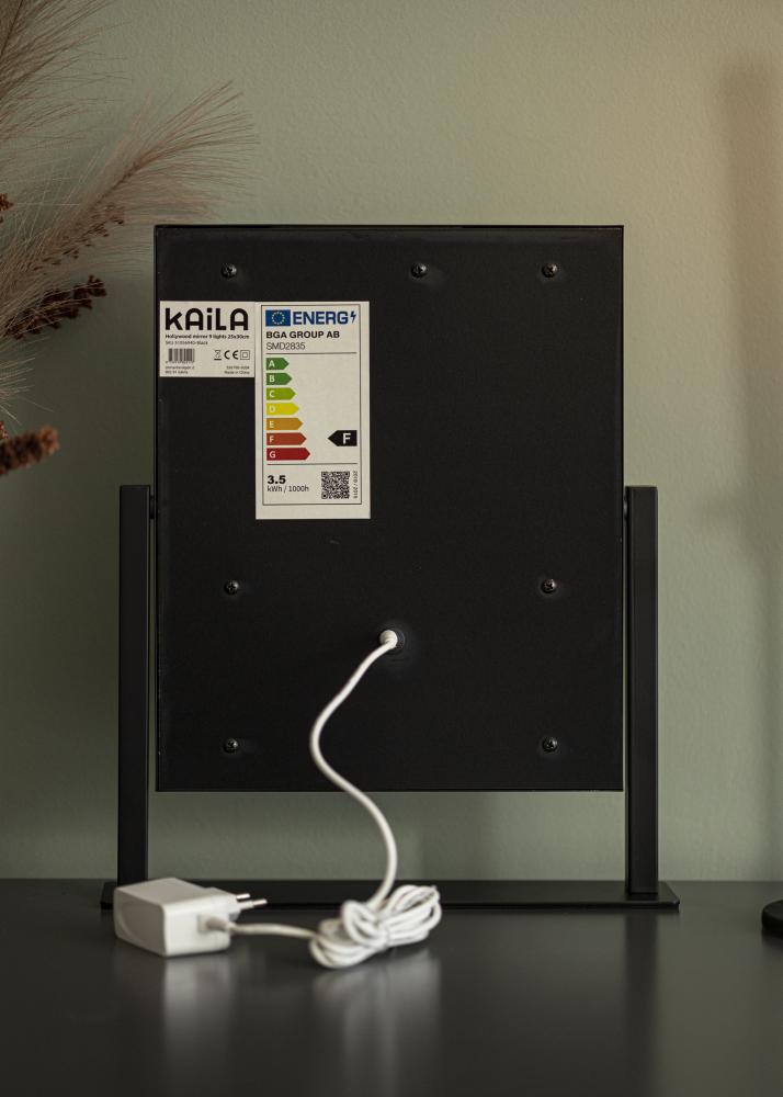 KAILA Specchio per trucco Hollywood 9 Nero 25x30 cm