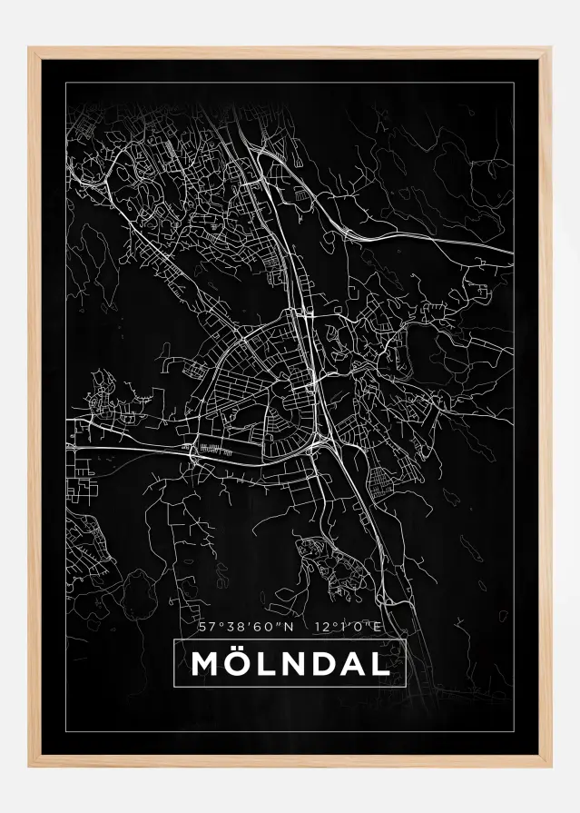 Mappa - Mölndal - Poster nero