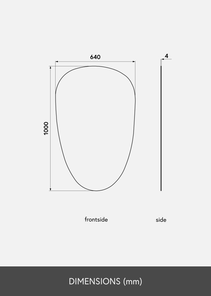 KAILA Specchio Shape II Dark Bronze 64x100 cm