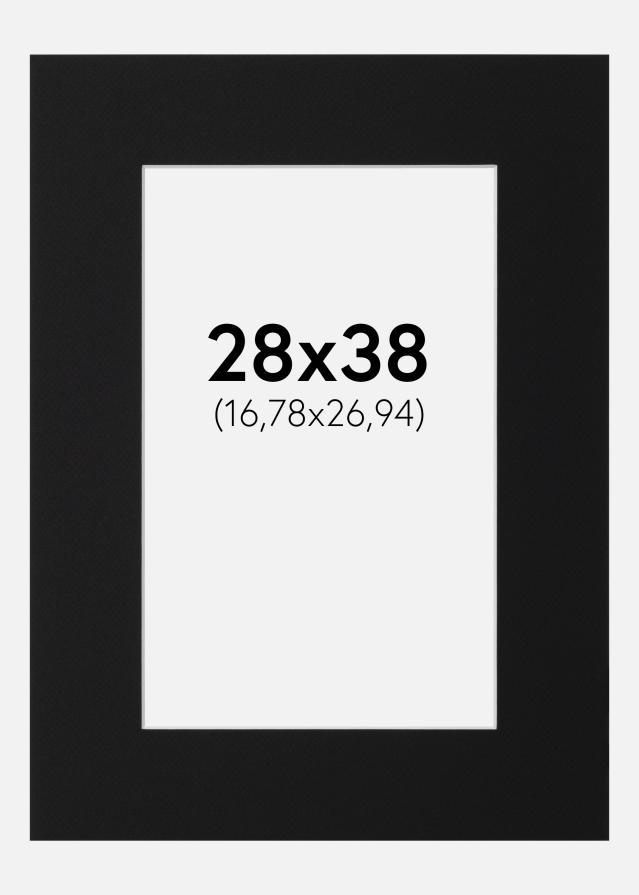 Passe-partout Nero Standard (Bordo interno bianco) 28x38 cm (16,78x26,94)