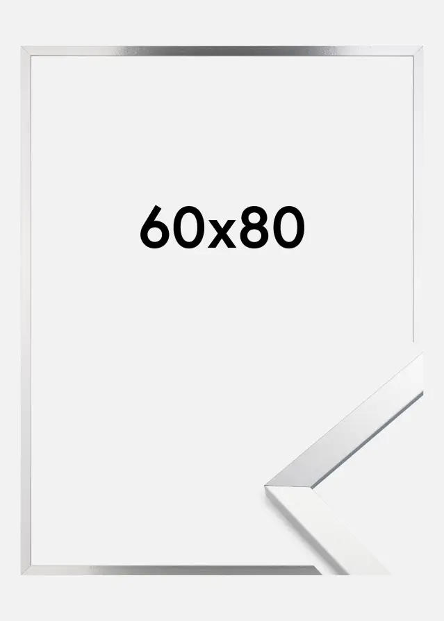 Cornice Trendy Vetro Acrilico Argento 60x80 cm