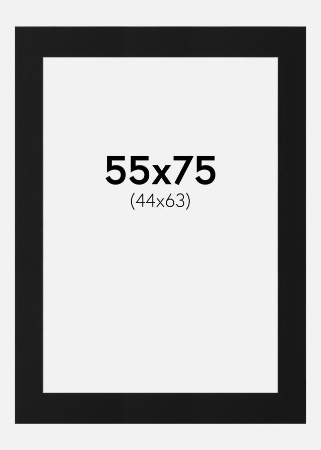 Passe-partout Nero Standard (Bordo interno bianco) 55x75 cm (44x63)