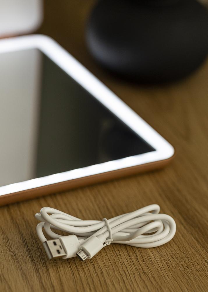 KAILA Specchio per trucco Travel LED Ricaricabile Oro rosa 19x25 cm