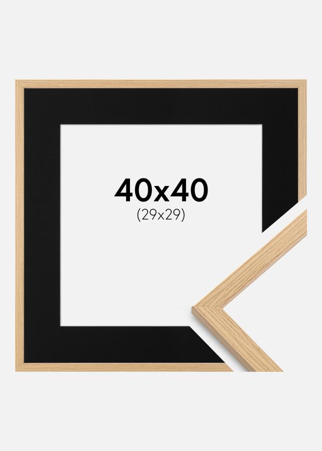 Cornice Galant Rovere 40x40 cm - Passe-partout Nero 30x30 cm