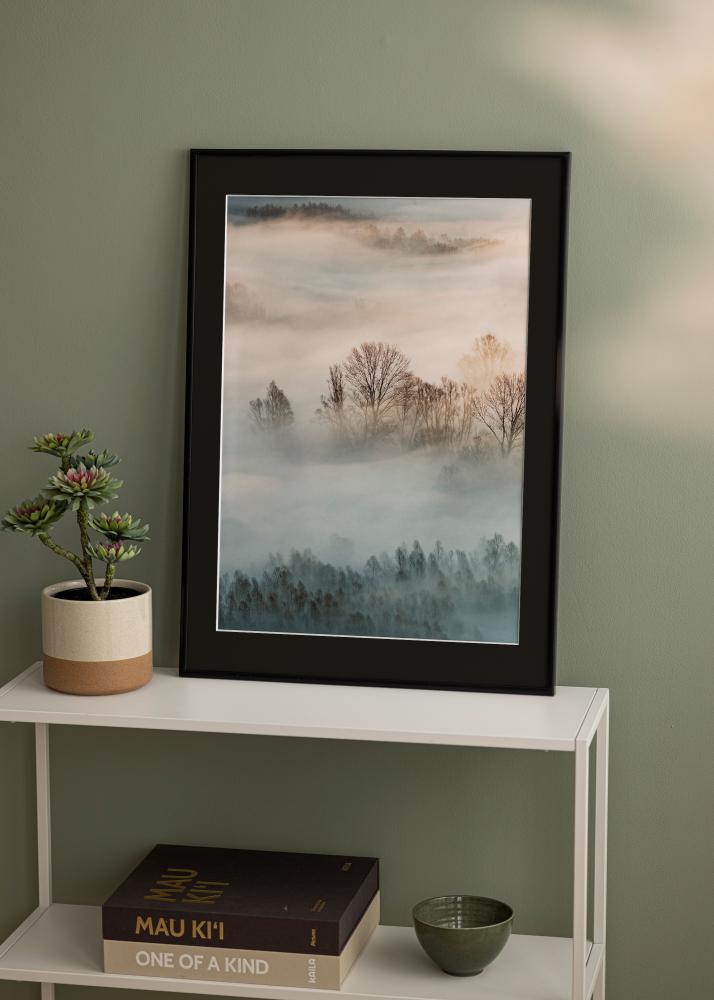 Cornice New Lifestyle Nero opaco 30x40 cm - Passe-partout Nero 18x27 cm