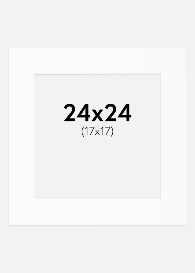 Passe-partout Bianco Standard (Bordo interno bianco) 24x24 cm (17x17)