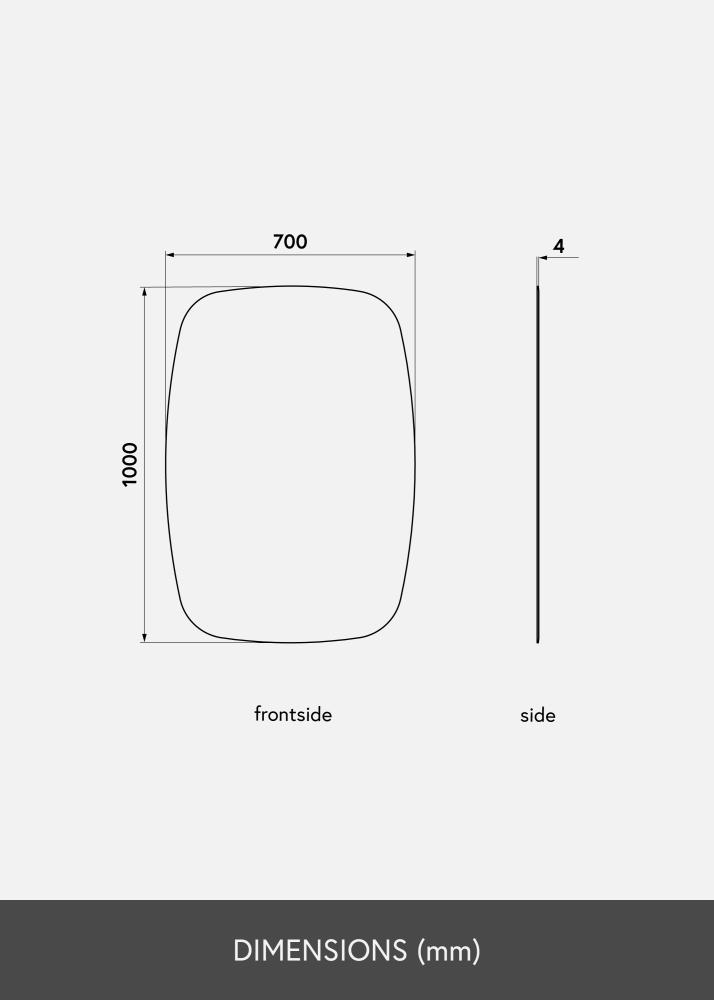 KAILA Specchio Curve 70x100 cm