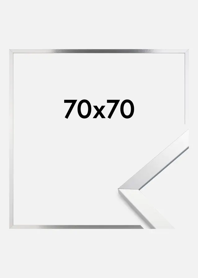 Cornice Trendy Vetro Acrilico Argento 70x70 cm