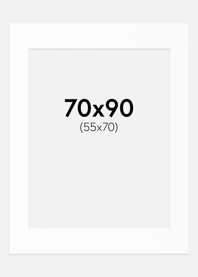Passe-partout Bianco Standard (Bordo interno bianco) 70x90 cm (55x70)