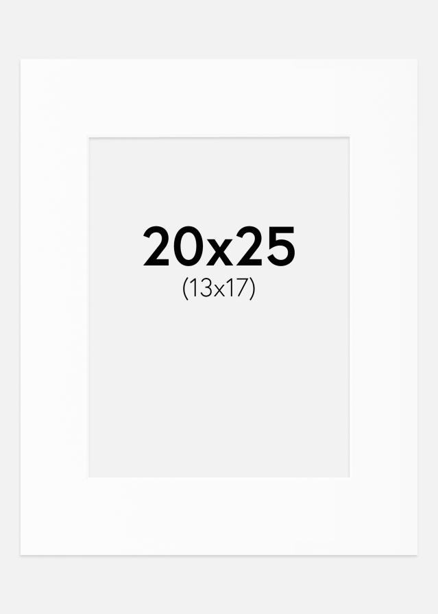 Passe-partout Bianco Standard (Bordo interno bianco) 20x25 cm (13x17)