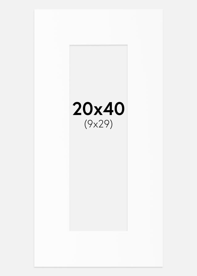 Passe-partout Canson Bianco (Bordo interno bianco) 20x40 cm (9x29)