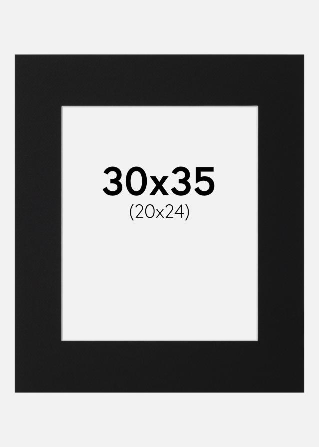 Passe-partout Nero Standard (Bordo interno bianco) 30x35 cm (20x24)