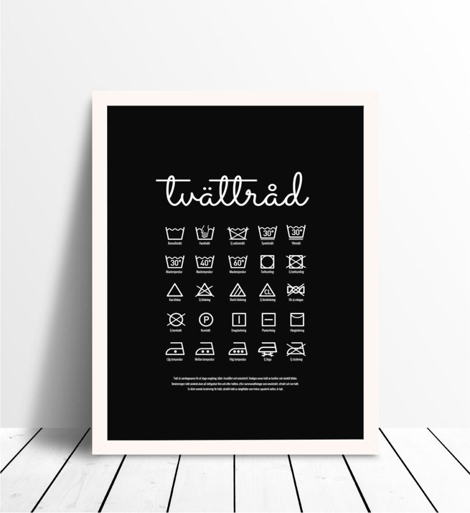 Consigli per il bucato - Poster nero