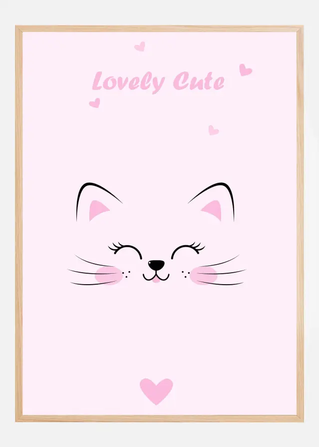 Pink Cat Poster