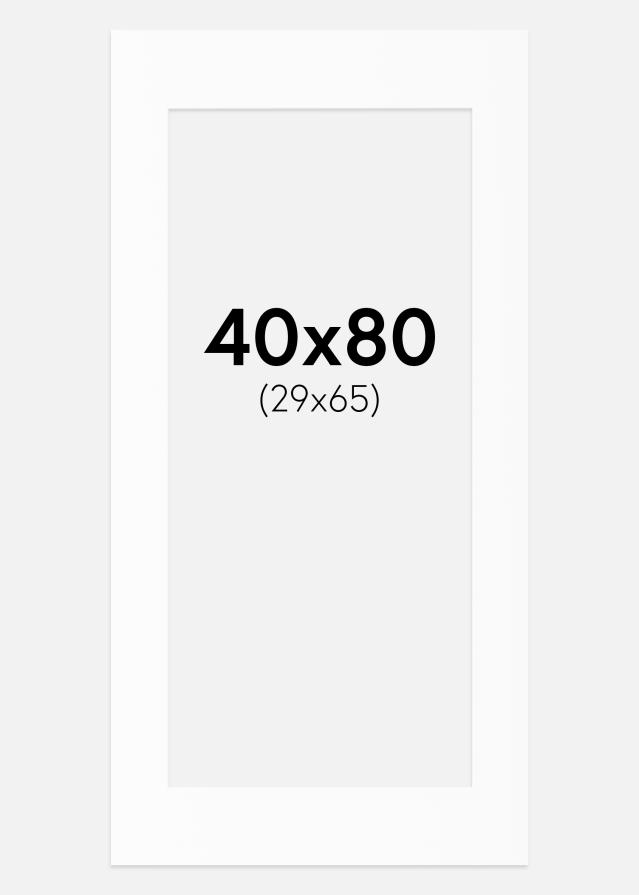 Passe-partout Bianco Standard (Bordo interno bianco) 40x80 cm (29x65)