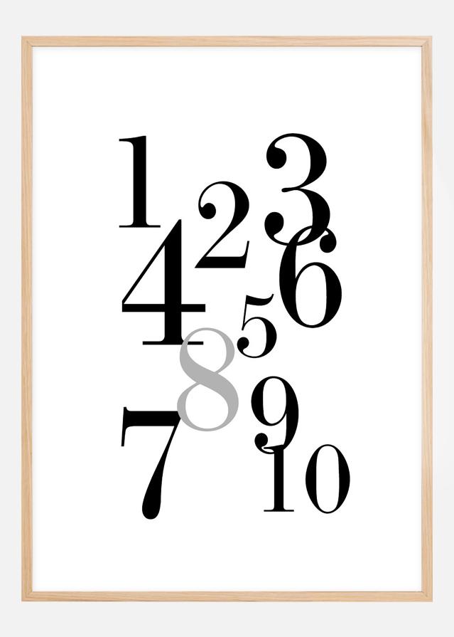 1-10 - Nero/grigio Poster