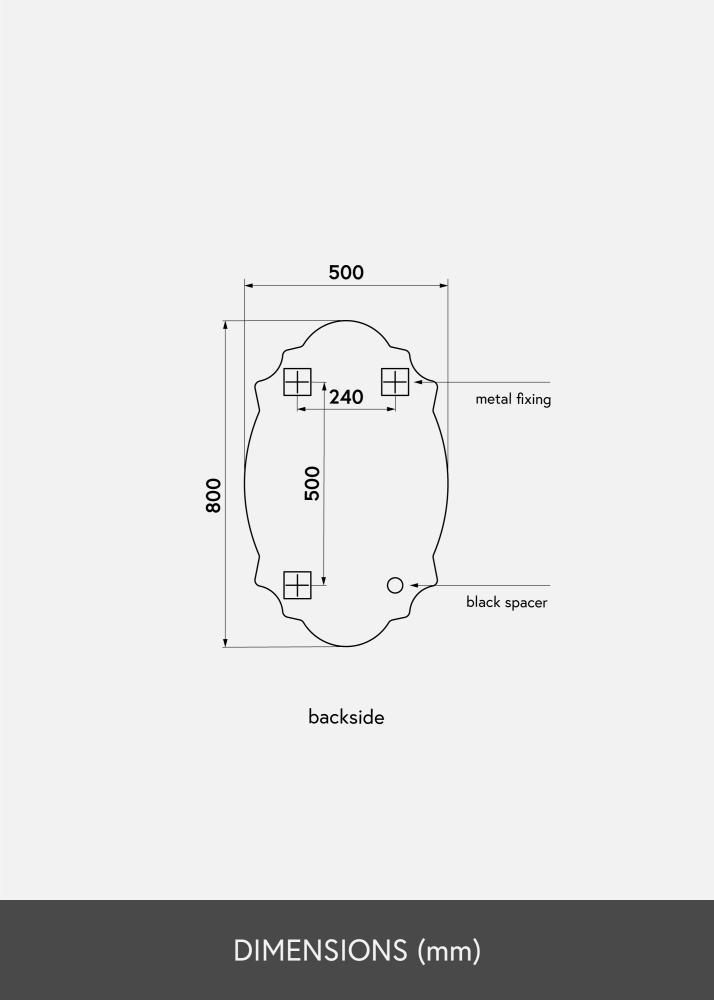 KAILA Specchio Chique 50x80 cm