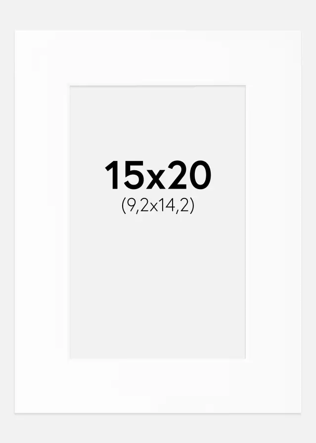 Passe-partout Canson Bianco (Bordo interno bianco) 15x20 cm (9,2x14,2)