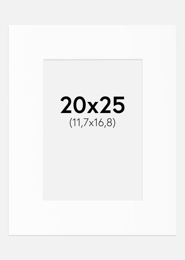 Passe-partout Canson Bianco (Bordo interno bianco) 20x25 cm (11,7x16,8)