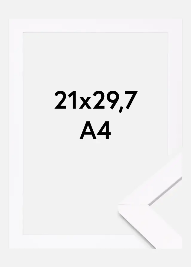 Cornice Deco Vetro acrilico Bianco 21x29.7 cm (A4)