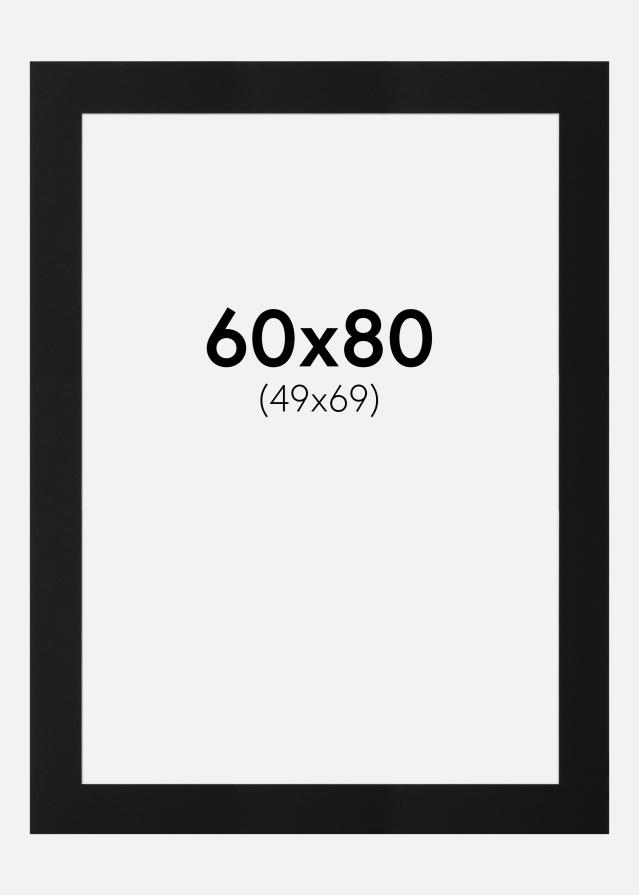 Passe-partout Canson Nero (Bordo interno bianco) 60x80 cm (49x69)