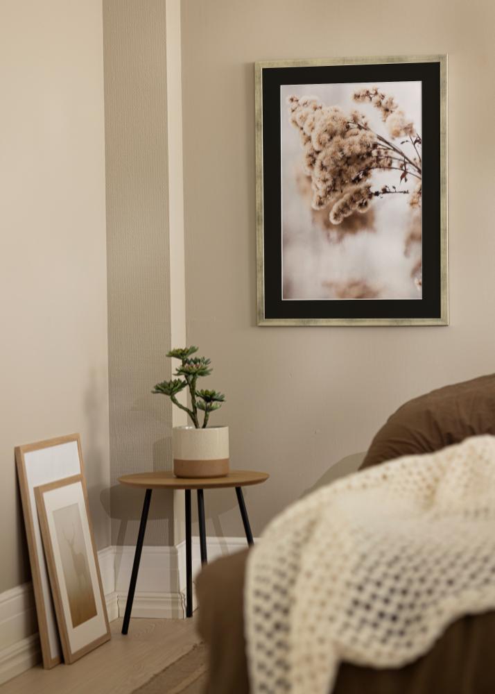 Cornice Stilren Argento 18x24 cm - Passe-partout Nero 13x18 cm