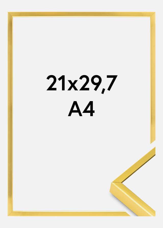 Cornice in alluminio Vetro acrilico Oro 21x29,7 cm (A4)