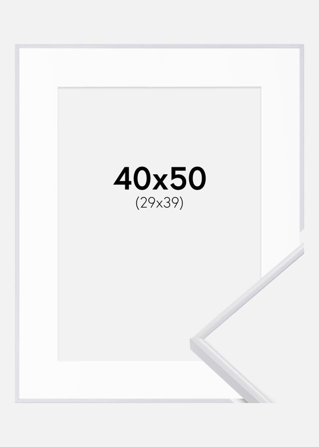 Cornice Visby Bianco 40x50 cm - Passe-partout Bianco 30x40 cm