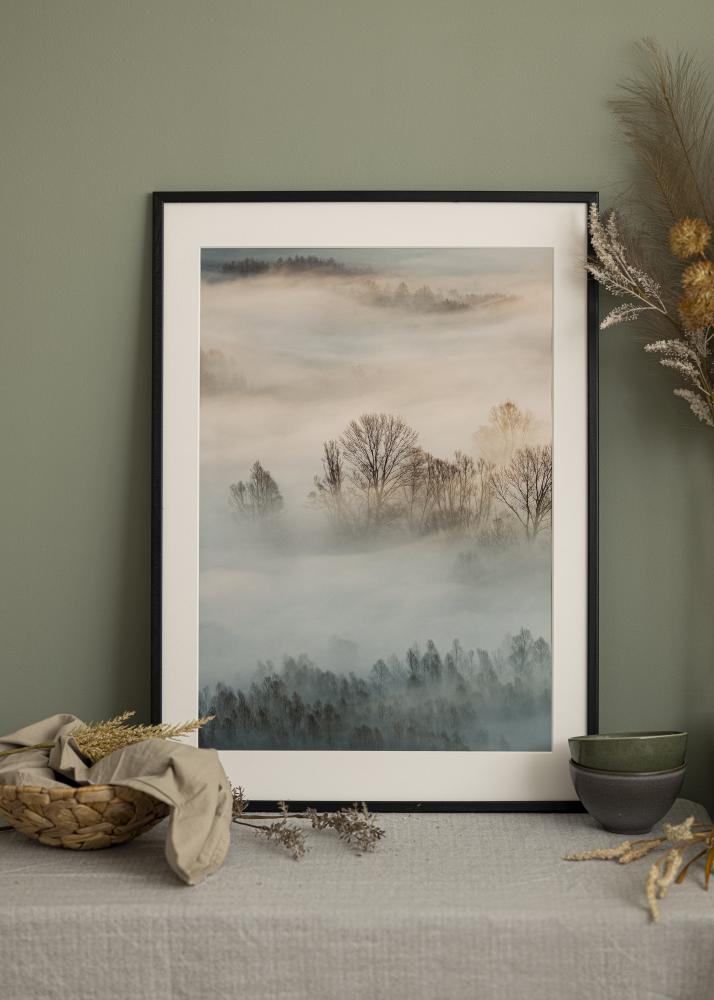 Cornice Kaspar Vetro acrilico Nero 25x70 cm