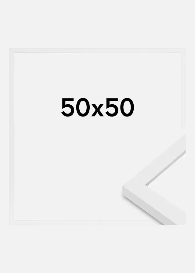 Cornice Modern Vetro acrilico Bianco 50x50 cm