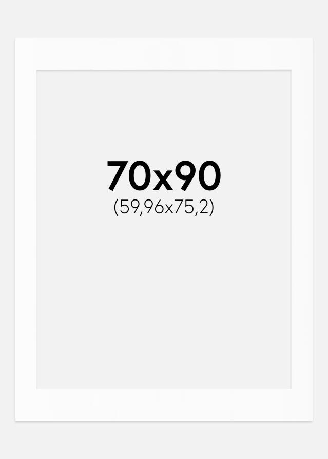 Passe-partout Bianco Standard (Bordo interno bianco) 70x90 cm (59,96x75,2)