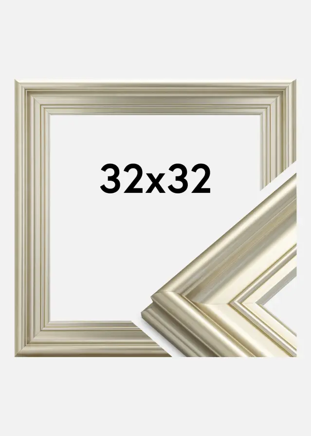 Cornice Mora Premium Argento 32x32 cm