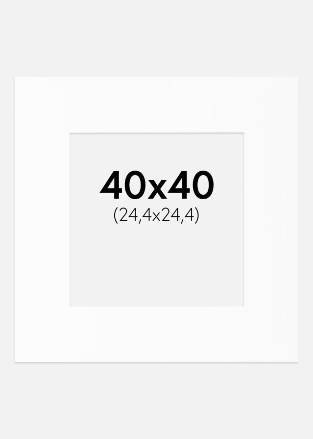 Passe-partout Canson Bianco (Bordo interno bianco) 40x40 cm (24,4x24,4)