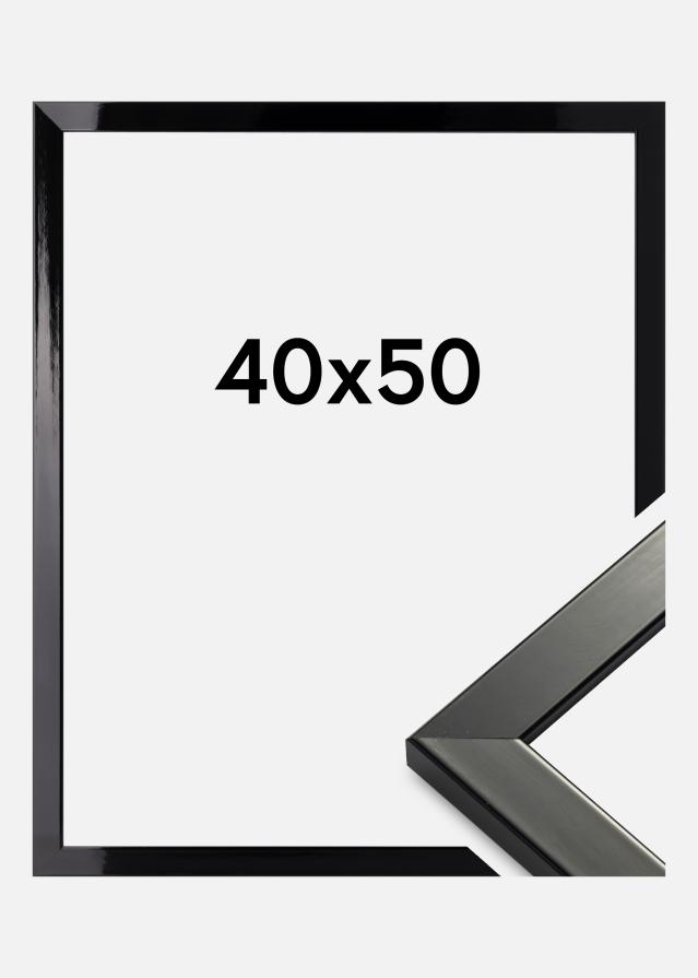 Cornice Uppsala Nero Laccato lucido 40x50 cm
