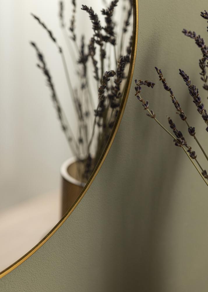 KAILA Round Mirror - Thin Brass 40 cm Ø