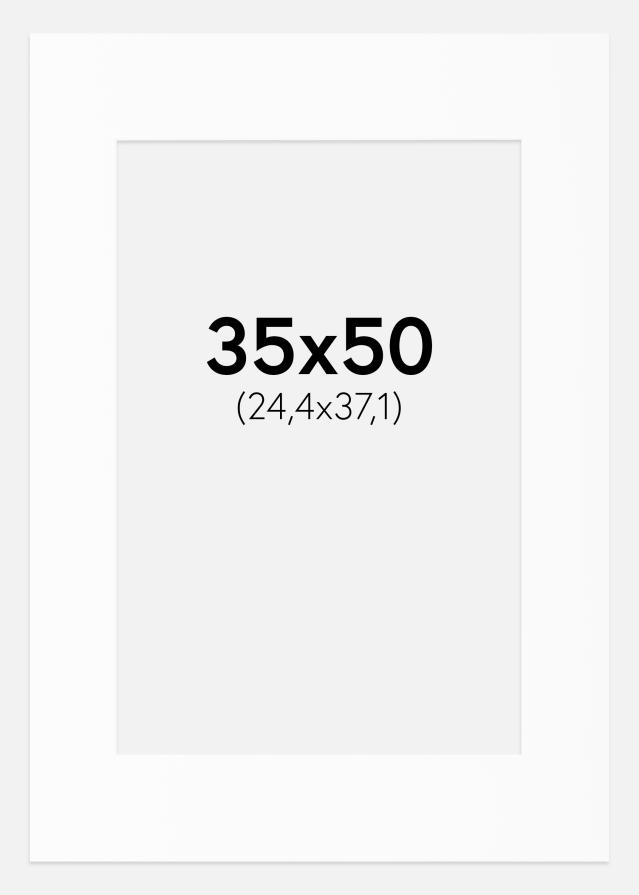 Passe-partout Canson Bianco (Bordo interno bianco) 35x50 cm (24,4x37,1)