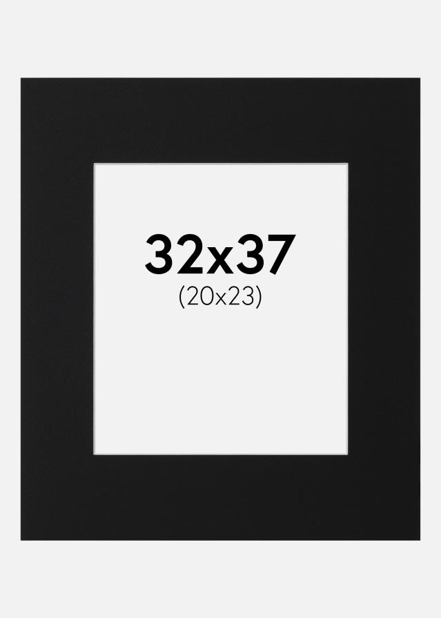 Passe-partout Nero Standard (Bordo interno bianco) 32x37 cm (20x23)