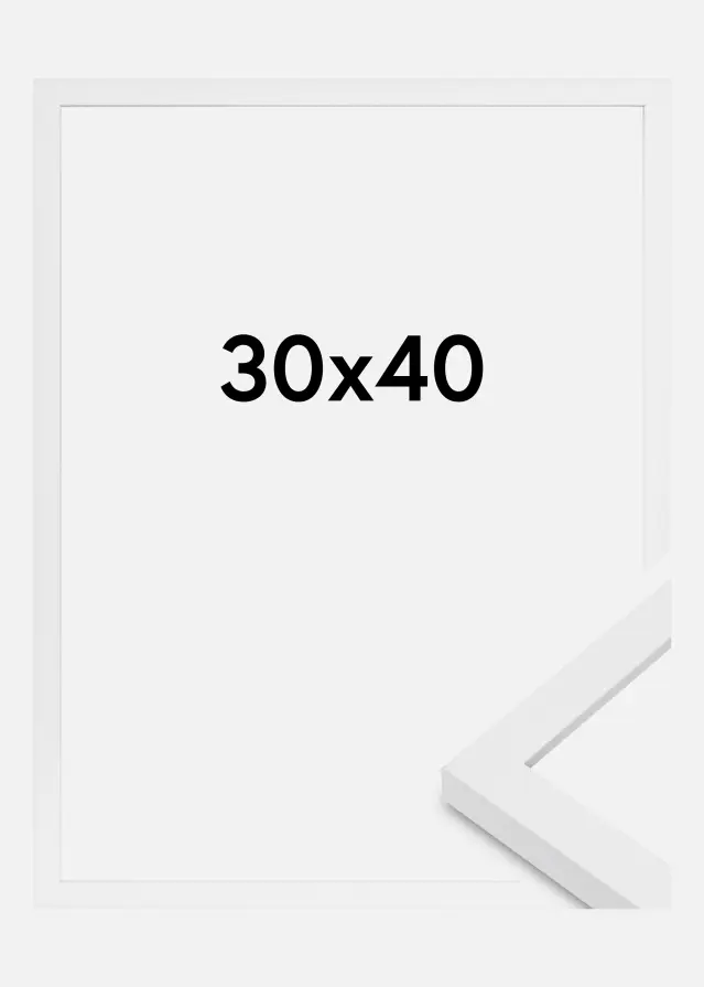 Cornice Modern Vetro acrilico Bianco 30x40 cm