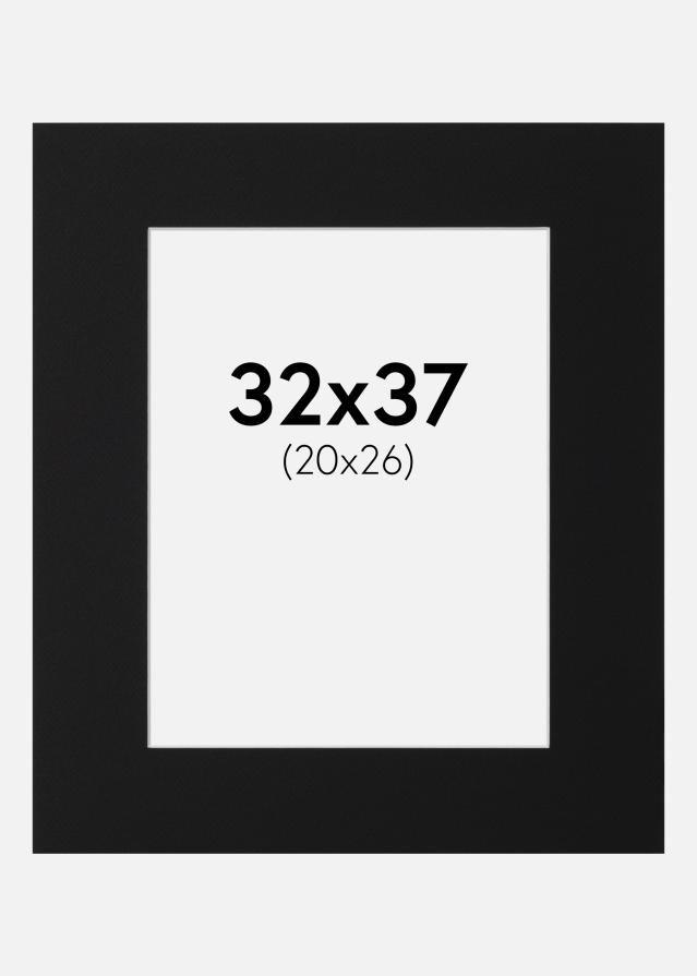 Passe-partout Nero Standard (Bordo interno bianco) 32x37 cm (20x26)