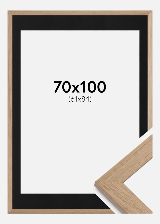 Cornice Trendline Rovere 70x100 cm - Passe-partout Nero 62x85 cm