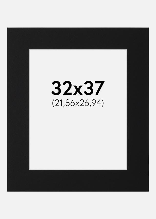 Passe-partout Nero Standard (Bordo interno bianco) 32x37 cm (21,86x26,94)